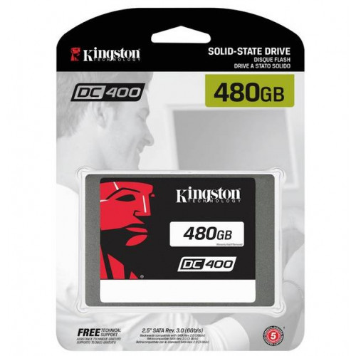 Твердотельный диск 480GB Kingston SSDNow DC400, 2.5", SATA III, [R/W - 555/535 MB/s]
